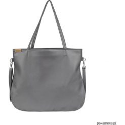 Pacco bag torebka szara na zamek codzienna. Szare torebki klasyczne damskie Pakamera, w paski, na ramię, bez dodatków. Za 136,00 zł.