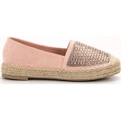 Różowe Espadryle Z Cyrkoniami VICES. Różowe espadryle damskie vices, bez wzorów, bez obcasa. Za 109,00 zł.