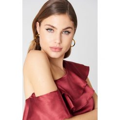 Kolczyki damskie: NA-KD Accessories Okrągłe kolczyki – Brown,Multicolor