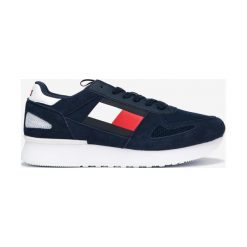 Tommy Jeans Tenisówki Niebieski. Niebieskie trampki męskie Tommy Jeans, bez wzorów, z jeansu, bez zapięcia. Za 428,95 zł.