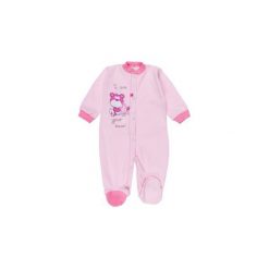 Pajacyk niemowlęcy. Różowe body niemowlęce TXM, z nadrukiem, z bawełny. Za 26,99 zł.