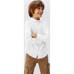 Mango Kids - Koszula dziecięca Oxford6 110-164 cm. Zielone koszule chłopięce z bawełny, casualowe, długie. Za 59,90 zł.
