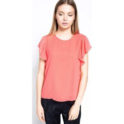 Pepe Jeans - Top Shelby. Pomarańczowe topy damskie marki Pepe Jeans, s, z poliesteru, z okrągłym kołnierzem. W wyprzedaży za 69,90 zł.