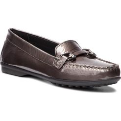 Mokasyny GEOX - D Elidia A D842TA 00067 C9002 Dk Grey. Szare mokasyny damskie Geox, ze skóry. W wyprzedaży za 339,00 zł.