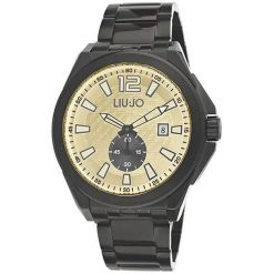 Liu.Jo Temple Ip Black/Beige tlj889. Brązowe zegarki męskie marki Liu Jo, złote. W wyprzedaży za 488,00 zł.