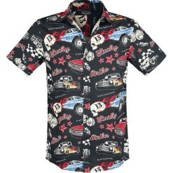 Rock Rebel by EMP Right Now Workershirt czarny. Czarne koszule męskie marki Rock Rebel by EMP, l, z nadrukiem, rockowe, z koszulowym kołnierzykiem, z krótkim rękawem. Za 164,90 zł.