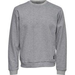 Bluza z okrągłym dekoltem. Szare bluzy męskie rozpinane marki Only & Sons, m, z bawełny, z długim rękawem, długie. Za 127,64 zł.