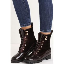 Brązowe Botki Big City Life. Brązowe buty zimowe damskie Born2be, z weluru, na niskim obcasie. Za 89,99 zł.