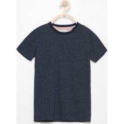 Odzież chłopięca: T-shirt ze wzorem w jodełkę – Granatowy