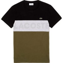 LACOSTE T-SHIRT > TH8426-2AB. Szare koszulki męskie Lacoste, xl, w paski, z bawełny, eleganckie, bez kołnierzyka, bez rękawów. W wyprzedaży za 169,99 zł.