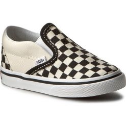 Tenisówki VANS - Classic Slip-On VN000EX8BWW Blk&WhtCheckerboard/Wht. Białe trampki dziewczęce Vans, bez wzorów, z gumy, bez zapięcia. W wyprzedaży za 99,00 zł.