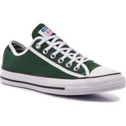 Trampki CONVERSE - Ctas Ox 163981C Fir/White/White. Zielone półbuty damskie Converse, bez wzorów, z gumy, bez zapięcia. W wyprzedaży za 219,00 zł.