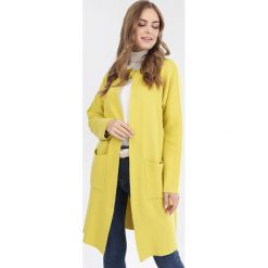 Żółty Kardigan Nymrelle. Żółte swetry damskie Born2be, xl, bez wzorów. Za 79,99 zł.