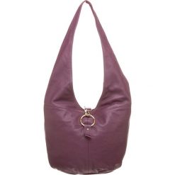 Skórzana torebka w kolorze fioletowym - 40 x 30 x 25 cm. Fioletowe torebki klasyczne damskie Liebeskind, w paski, ze skóry. W wyprzedaży za 329,95 zł.