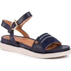 Sandały WRANGLER - Thalia Karen WL01593A Navy 016. Niebieskie klapki damskie Wrangler, bez wzorów, ze skóry ekologicznej, bez obcasa. W wyprzedaży za 159,00 zł.