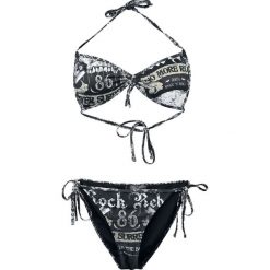 Rock Rebel by EMP Rockaway Beach Bikini czarny. Białe bikini marki Pamela Mann, w jednolite wzory. Za 99,90 zł.