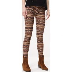 Beżowo-Brązowe Legginsy Total Look. Pomarańczowe legginsy damskie Born2be, s, bez wzorów, z dzianiny, klasyczne. Za 14,99 zł.