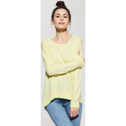 Gładki sweter - Żółty. Żółte swetry damskie House, s, bez wzorów, bez rękawów, bez kaptura. Za 69,99 zł.