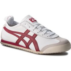Sneakersy ONITSUKA TIGER - Mexico 66 D4J2L White/Burgundy 0125. Białe półbuty damskie Onitsuka Tiger, bez wzorów, ze skóry, eleganckie, bez obcasa, na płaskiej podeszwie, bez zapięcia. W wyprzedaży za 309,00 zł.