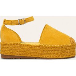 Answear - Espadryle Vera Blum. Żółte espadryle damskie ANSWEAR, bez wzorów, z materiału, bez obcasa, na obcasie. W wyprzedaży za 99,90 zł.