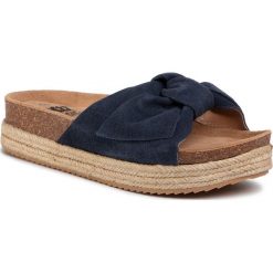 Espadryle XTI - 34306 Navy. Niebieskie espadryle damskie Xti, z aplikacjami, ze skóry, bez obcasa. Za 179,00 zł.