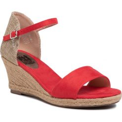 Espadryle XTI - 34258 Rojo. Czerwone espadryle damskie Xti, bez wzorów, ze skóry ekologicznej, bez obcasa, na obcasie. W wyprzedaży za 179,00 zł.