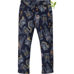 Spodnie dresowe "Siggie" w kolorze granatowym. Niebieskie spodnie niemowlęce name it girls, bez wzorów, z bawełny. W wyprzedaży za 47,95 zł.