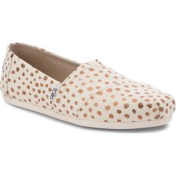 Półbuty TOMS - Classic 10011646 Rose Gold/Natural Canvas Dots. Brązowe półbuty damskie Toms, na co dzień, bez wzorów, z tworzywa sztucznego, bez obcasa, na płaskiej podeszwie, bez zapięcia. W wyprzedaży za 169,00 zł.