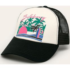 Billabong - Czapka. Czarne czapki damskie Billabong, z nadrukiem, z bawełny. Za 99,90 zł.