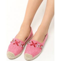 Espadryle damskie: Różowe Espadryle Onomatopoeia