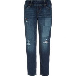 GAP PLAID Jeans Skinny Fit dark wash. Niebieskie jeansy dziewczęce marki GAP, z bawełny. W wyprzedaży za 135,20 zł.