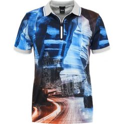 BOSS ATHLEISURE PARIQ Tshirt z nadrukiem bright blue. Niebieskie koszulki męskie BOSS Athleisure, s, z nadrukiem, z bawełny, bez kołnierzyka, bez rękawów. Za 579,00 zł.