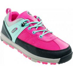 Hi-Tec Buty Turystyczne Mugo Jrg Fuchsia/Mint 32. Różowe bez kategorii marki Hi-tec, z gumy. W wyprzedaży za 79,00 zł.
