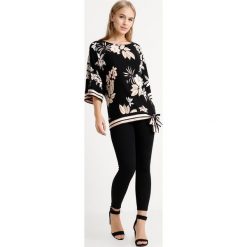 Bluzki damskie: Wallis Petite NEUTRAL FLORAL STRIPE Bluzka z długim rękawem black