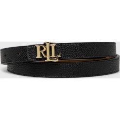 Lauren Ralph Lauren - Pasek skórzany dwustronny. Czarne paski damskie Lauren Ralph Lauren, w paski, ze skóry. W wyprzedaży za 179,90 zł.