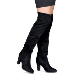 Kozaki damskie CN863 Czarne Muszkieterki Strech. Czarne kozaki damskie z materiału, eleganckie. Za 89,00 zł.