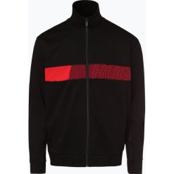 HUGO - Męska bluza rozpinana – Dalais, czarny. Czarne bluzy męskie HUGO, xl, bez wzorów, bez kołnierzyka, bez rękawów, bez kaptura. Za 649,95 zł.