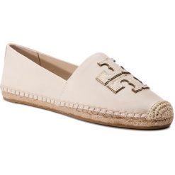 Espadryle TORY BURCH - Ines Espadrille 52035 New Cream/New Cream/Gold 107. Brązowe espadryle damskie Tory Burch, bez wzorów, ze skóry, bez obcasa, na płaskiej podeszwie. W wyprzedaży za 599,00 zł.