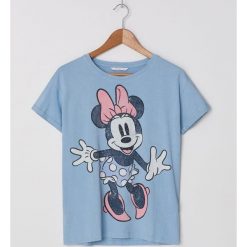 Koszulka z nadrukiem Minnie Mouse - Niebieski. Niebieskie koszulki damskie House, s, z nadrukiem, bez kołnierzyka, bez rękawów. Za 49,99 zł.