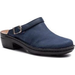 Klapki JOSEF SEIBEL - Betsy 95920 21 289 Lago/Ocean. Niebieskie klapki damskie Josef Seibel, bez wzorów, ze skóry, bez obcasa, na obcasie. W wyprzedaży za 179,00 zł.