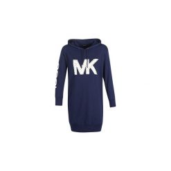 Sukienki krótkie MICHAEL Michael Kors MK OVRSZDSHRT. Niebieskie sukienki damskie marki MICHAEL Michael Kors, s, bez wzorów, bez kołnierzyka, z krótkim rękawem, krótkie, mini. Za 729,00 zł.