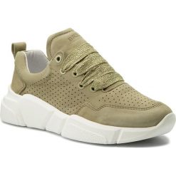 Sneakersy BRONX - 66106-B BX 1479 Summer Khaki 2206. Zielone półbuty damskie marki Bronx, na co dzień, bez wzorów, ze skóry, bez obcasa, bez zapięcia. W wyprzedaży za 299,00 zł.