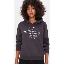 Bluza z nadrukiem - Szary. Szare bluzy damskie House, s, z nadrukiem, bez rękawów, bez kaptura. Za 89,99 zł.