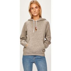 Polo Ralph Lauren - Bluza. Szare bluzy damskie Polo Ralph Lauren, s, z aplikacjami, z bawełny, bez rękawów, z kapturem. Za 599,90 zł.