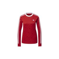Bluzy dresowe adidas 3-Stripes Tee. Czerwone bluzy damskie Adidas, z dresówki, bez kaptura. Za 169,00 zł.