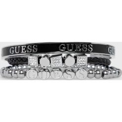 Guess Jeans - Bransoletki (3-pack). Czarne bransoletki damskie Guess Jeans, z jeansu, metalowe. Za 219,90 zł.