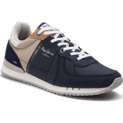Sneakersy PEPE JEANS - Tinker Zero PMS30509 Midnight 582. Niebieskie sneakersy męskie Pepe Jeans, na co dzień, bez wzorów, z jeansu, eleganckie, bez zapięcia. Za 325,00 zł.