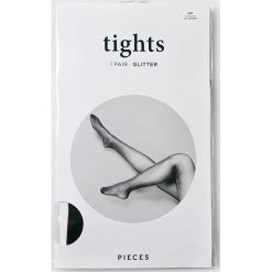 Pieces - Rajstopy. Czarne rajstopy damskie marki Pieces. W wyprzedaży za 24,90 zł.