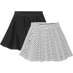 Spódnica (2 szt.) bonprix czarno-biały. Czarne spódniczki dziewczęce bonprix, w paski. Za 35,98 zł.