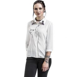 Dancing Days Snow Bird Shirt Bluzka biały. Białe bluzki damskie marki Dancing Days, xl, z aplikacjami, bez kołnierzyka, z długim rękawem. Za 184,90 zł.
